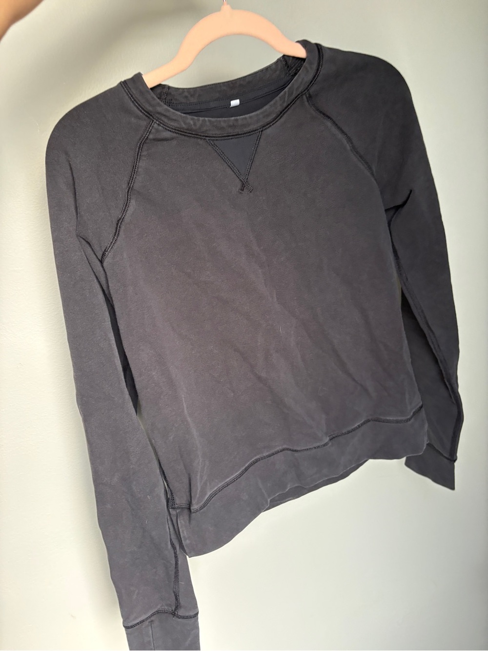 Lululemon Washed Black Crewneck Sweatshirt